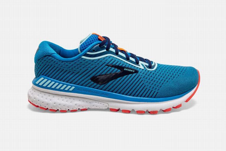 Brooks Adrenaline GTS 20 Road Running Shoes - Women's - Coral/Blue/Navy (63524-WTOM)